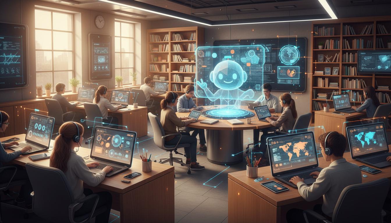 Student using AI for learning